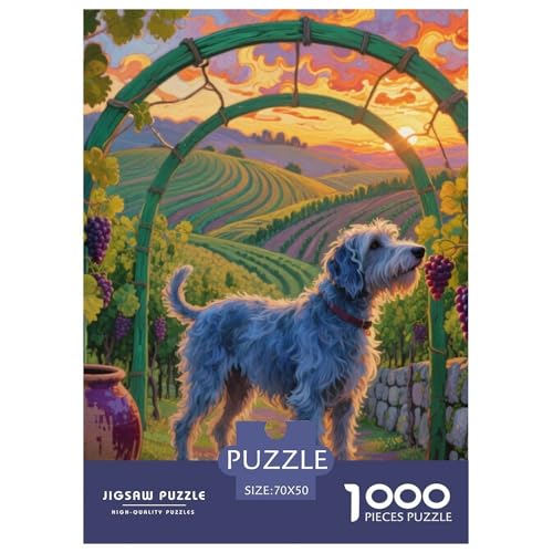 Der Bedlington Terrier Puzzle Geeignet Für Erwachsene Und Kinder Kreativ 1000 Teile niedlich Haustier Spaß Herausforderend Unique Home Decor 70x50cm/ von XDDBYUIZP