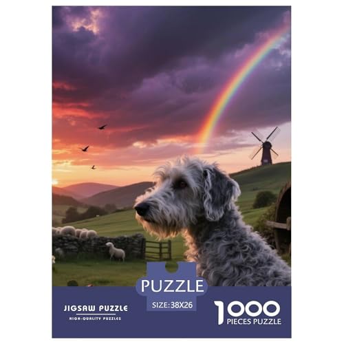 Der Bedlington Terrier Puzzles Geeignet Für Erwachsene Und Kinder Kreativ 1000 Stück niedlich Haustier Spaß Herausforderend Unique Home Decor 38x26cm/ Der Bedlington Terrier Puzzles Geeignet Für Erwachsene Und Kinder Kreativ 1000 Stück niedlich Haustier Spaß Herausforderend Unique Home Decor 38x26cm/ von XDDBYUIZP