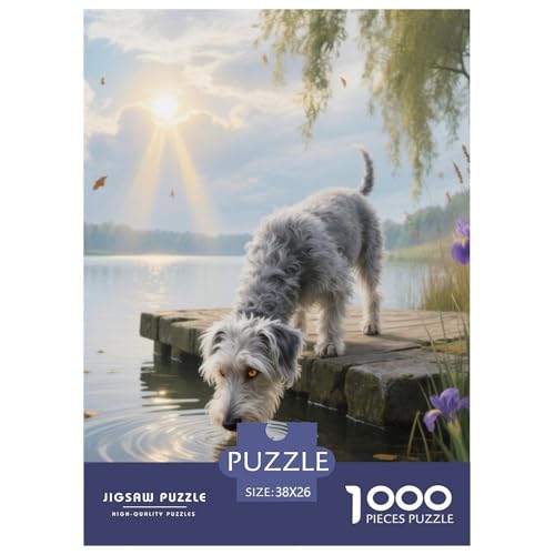Der Bedlington Terrier Puzzles Geeignet Für Erwachsene Und Kinder Kreativ 1000 Teile niedlich Haustier Spaß Herausforderend Unique Home Decor 38x26cm/ Der Bedlington Terrier Puzzles Geeignet Für Erwachsene Und Kinder Kreativ 1000 Teile niedlich Haustier Spaß Herausforderend Unique Home Decor 38x26cm/ von XDDBYUIZP
