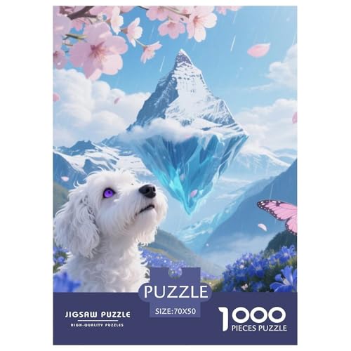 Der Bedlington Terrier Puzzles Geeignet Für Erwachsene Und Kinder Kreativ 1000 Teile niedlich Haustier Spaß Herausforderend Unique Home Decor 70x50cm/ Der Bedlington Terrier Puzzles Geeignet Für Erwachsene Und Kinder Kreativ 1000 Teile niedlich Haustier Spaß Herausforderend Unique Home Decor 70x50cm/ von XDDBYUIZP
