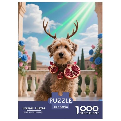 Der Bedlington Terrier Puzzles Geeignet Für Erwachsene Und Kinder Kreativ 1000 Teile niedlich Haustier Spiele Unique Home Decor 38x26cm/ Der Bedlington Terrier Puzzles Geeignet Für Erwachsene Und Kinder Kreativ 1000 Teile niedlich Haustier Spiele Unique Home Decor 38x26cm/ von XDDBYUIZP