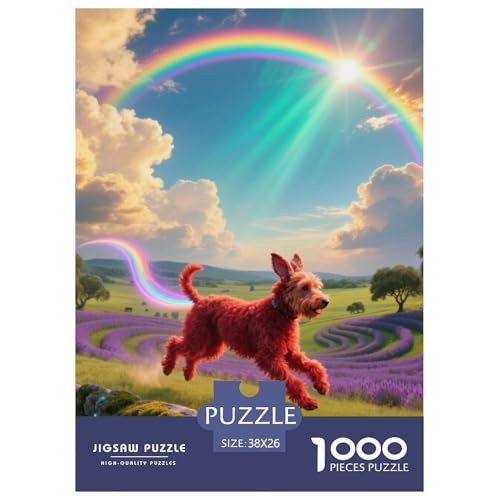 Der Bedlington Terrier Puzzles Geeignet Für Erwachsene Und Kinder Kreativ 1000 Teile niedlich Haustier Spiele Unique Home Decor 38x26cm/ von XDDBYUIZP