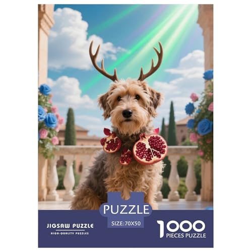 Der Bedlington Terrier Puzzles Geeignet Für Erwachsene Und Kinder Kreativ 1000 Teile niedlich Haustier Spiele Unique Home Decor 70x50cm/ Der Bedlington Terrier Puzzles Geeignet Für Erwachsene Und Kinder Kreativ 1000 Teile niedlich Haustier Spiele Unique Home Decor 70x50cm/ von XDDBYUIZP