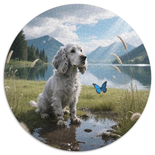 Der Der Cocker Spaniel 1000 PCS Puzzles Stressabbau Spielzeug Für Familienpuzzle Süße Haustiere Circular Puzzle Puzzle-Spiele Wand Dekoration Geschenk (67.5x67.5cm) von XDDBYUIZP