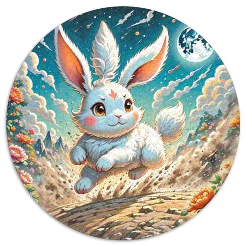 Der Jade Hare 1000 Stück Puzzle Stressabbau-Spielzeug Für Erwachsene Kinder Cute Animals Circular Puzzle Puzzle-Spiele Wand Dekoration Geschenk 1000pcs (67.5x67.5cm) von XDDBYUIZP