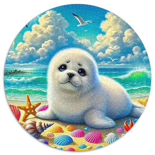 Dichtung 1000 PCS Puzzles Stressabbau Spielzeug Für Familienpuzzle Runden Puzzle Puzzle-Spiele Wand Dekoration Geschenk (67.5x67.5cm) von XDDBYUIZP