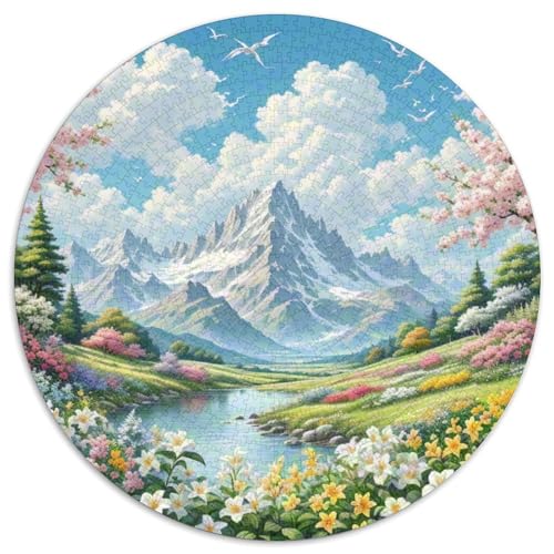 Die Alpen 1000 Stück Puzzles Für Erwachsene Und Kinder Jahren Landschaft Circular Puzzle Puzzle-Spiele Wand Dekoration Geschenk 1000pcs (67.5x67.5cm) von XDDBYUIZP
