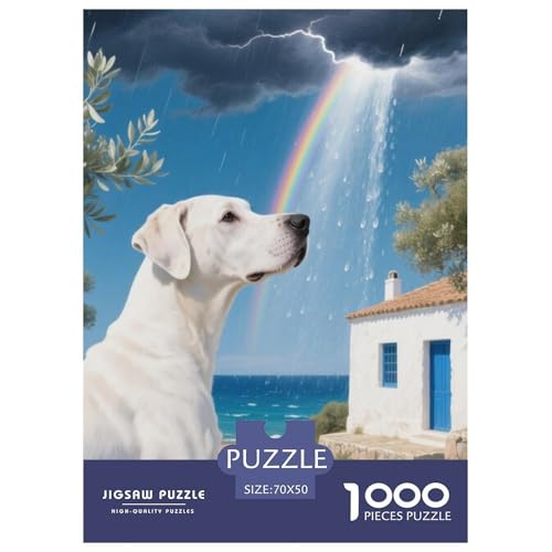 Dogo Argentino Jigsaw Geeignet Für Erwachsene Und Kinder Kreativ 1000 Stücke niedlich Haustier Spiele Unique Home Decor 70x50cm Dogo Argentino Jigsaw Geeignet Für Erwachsene Und Kinder Kreativ 1000 Stücke niedlich Haustier Spiele Unique Home Decor 70x50cm von XDDBYUIZP