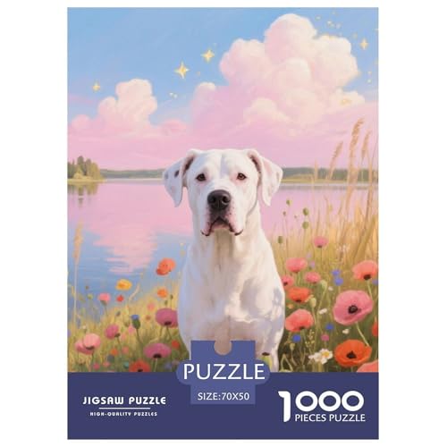 Dogo Argentino Jigsaw Geeignet Für Erwachsene Und Kinder Kreativ 1000 Teile niedlich Haustier Spaß Herausforderend Unique Home Decor 70x50cm Dogo Argentino Jigsaw Geeignet Für Erwachsene Und Kinder Kreativ 1000 Teile niedlich Haustier Spaß Herausforderend Unique Home Decor 70x50cm von XDDBYUIZP