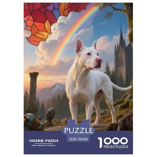 Dogo Argentino Jigsaw Geeignet Für Erwachsene Und Kinder Kreativ 1000 Teile niedlich Haustier Spaß Herausforderend Unique Home Decor 70x50cm Dogo Argentino Jigsaw Geeignet Für Erwachsene Und Kinder Kreativ 1000 Teile niedlich Haustier Spaß Herausforderend Unique Home Decor 70x50cm von XDDBYUIZP