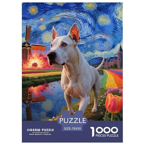 Dogo Argentino Jigsaw Geeignet Für Erwachsene Und Kinder Kreativ 1000 Teile niedlich Haustier Spiele Unique Home Decor 70x50cm Dogo Argentino Jigsaw Geeignet Für Erwachsene Und Kinder Kreativ 1000 Teile niedlich Haustier Spiele Unique Home Decor 70x50cm von XDDBYUIZP