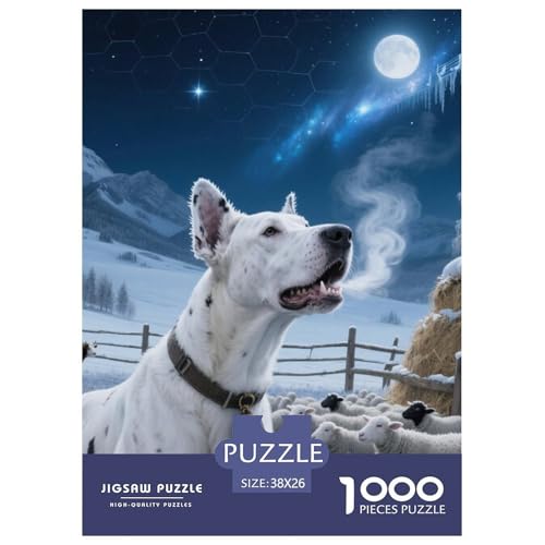Dogo Argentino Puzzle Geeignet Für Erwachsene Und Kinder Kreativ 1000 Stücke niedlich Haustier Spaß Herausforderend Unique Home Decor 38x26cm Dogo Argentino Puzzle Geeignet Für Erwachsene Und Kinder Kreativ 1000 Stücke niedlich Haustier Spaß Herausforderend Unique Home Decor 38x26cm von XDDBYUIZP
