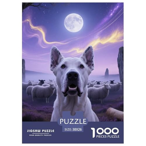 Dogo Argentino Puzzle Geeignet Für Erwachsene Und Kinder Kreativ 1000 Teile niedlich Haustier Spiele Unique Home Decor 38x26cm Dogo Argentino Puzzle Geeignet Für Erwachsene Und Kinder Kreativ 1000 Teile niedlich Haustier Spiele Unique Home Decor 38x26cm von XDDBYUIZP