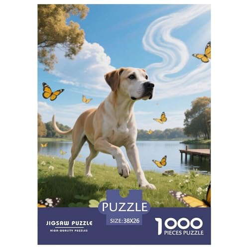 Dogo Argentino Puzzle Geeignet Für Erwachsene Und Kinder Kreativ 1000 Teile niedlich Haustier Spiele Unique Home Decor 38x26cm Dogo Argentino Puzzle Geeignet Für Erwachsene Und Kinder Kreativ 1000 Teile niedlich Haustier Spiele Unique Home Decor 38x26cm von XDDBYUIZP