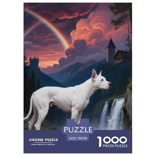 Dogo Argentino Puzzle Geeignet Für Erwachsene Und Kinder Kreativ 1000 Teile niedlich Haustier Spiele Unique Home Decor 70x50cm Dogo Argentino Puzzle Geeignet Für Erwachsene Und Kinder Kreativ 1000 Teile niedlich Haustier Spiele Unique Home Decor 70x50cm von XDDBYUIZP