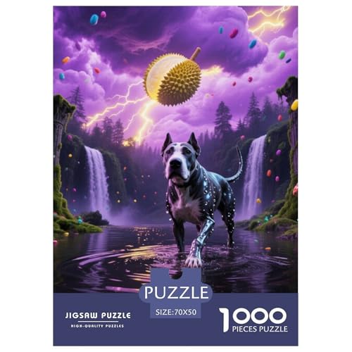 Dogo Argentino Puzzle Geeignet Für Erwachsene Und Kinder Kreativ 1000 Teile niedlich Haustier Spiele Unique Home Decor 70x50cm Dogo Argentino Puzzle Geeignet Für Erwachsene Und Kinder Kreativ 1000 Teile niedlich Haustier Spiele Unique Home Decor 70x50cm von XDDBYUIZP