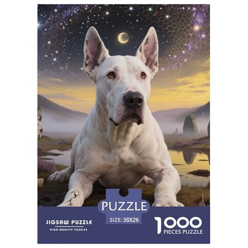 Dogo Argentino Puzzles Geeignet Für Erwachsene Und Kinder Kreativ 1000 Teile niedlich Haustier Spaß Herausforderend Unique Home Decor 38x26cm Dogo Argentino Puzzles Geeignet Für Erwachsene Und Kinder Kreativ 1000 Teile niedlich Haustier Spaß Herausforderend Unique Home Decor 38x26cm von XDDBYUIZP