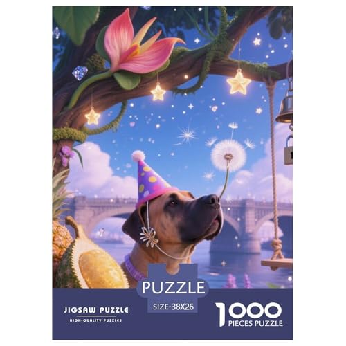 Dogo Argentino Puzzles Geeignet Für Erwachsene Und Kinder Kreativ 1000 Teile niedlich Haustier Spaß Herausforderend Unique Home Decor 38x26cm Dogo Argentino Puzzles Geeignet Für Erwachsene Und Kinder Kreativ 1000 Teile niedlich Haustier Spaß Herausforderend Unique Home Decor 38x26cm von XDDBYUIZP