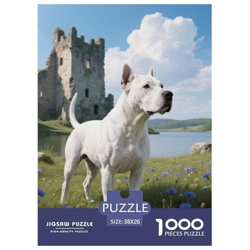 Dogo Argentino Puzzles Geeignet Für Erwachsene Und Kinder Kreativ 1000 Teile niedlich Haustier Spiele Unique Home Decor 38x26cm Dogo Argentino Puzzles Geeignet Für Erwachsene Und Kinder Kreativ 1000 Teile niedlich Haustier Spiele Unique Home Decor 38x26cm von XDDBYUIZP