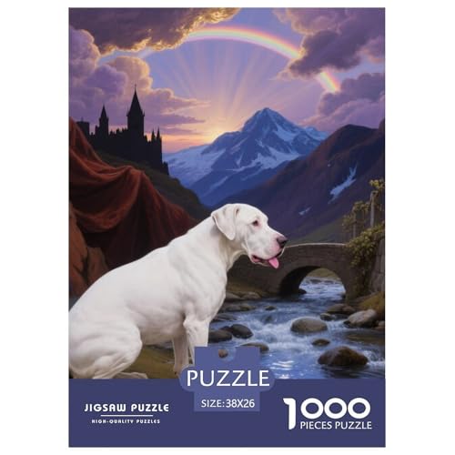 Dogo Argentino Puzzles Geeignet Für Erwachsene Und Kinder Kreativ 1000 Teile niedlich Haustier Spiele Unique Home Decor 38x26cm Dogo Argentino Puzzles Geeignet Für Erwachsene Und Kinder Kreativ 1000 Teile niedlich Haustier Spiele Unique Home Decor 38x26cm von XDDBYUIZP