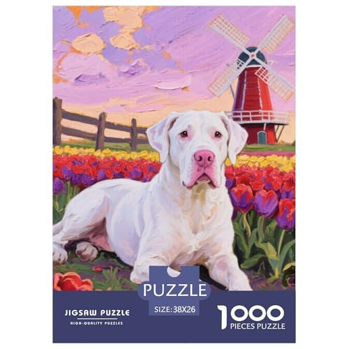 Dogo Argentino Puzzles Geeignet Für Erwachsene Und Kinder Kreativ 1000 Teile niedlich Haustier Spiele Unique Home Decor 38x26cm Dogo Argentino Puzzles Geeignet Für Erwachsene Und Kinder Kreativ 1000 Teile niedlich Haustier Spiele Unique Home Decor 38x26cm von XDDBYUIZP
