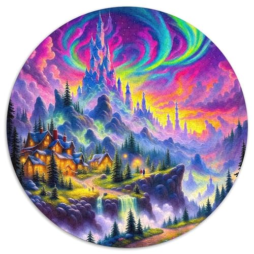 Dschungel 1000 Stück Puzzle VerringerterDruck Rundes Puzzle Puzzle-Spiele Wand Dekoration Geschenk (67.5x67.5cm) von XDDBYUIZP