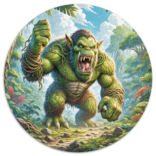 Erziehen von Menschen 1000 PCS Puzzles Stressabbau-Spielzeug Für Erwachsene Kinder Cute Animals Rundes Puzzle Puzzle-Spiele Wand Dekoration Geschenk 1000pcs (67.5x67.5cm) von XDDBYUIZP