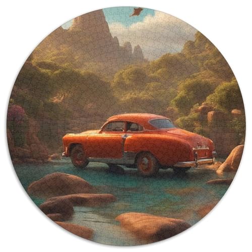 Fahrzeug 1000 Stück Puzzle VerringerterDruck Retro Circular Puzzles Puzzle-Spiele Wand DekoRatteteteion Geschenk 1000pcs (67.5x67.5cm) von XDDBYUIZP