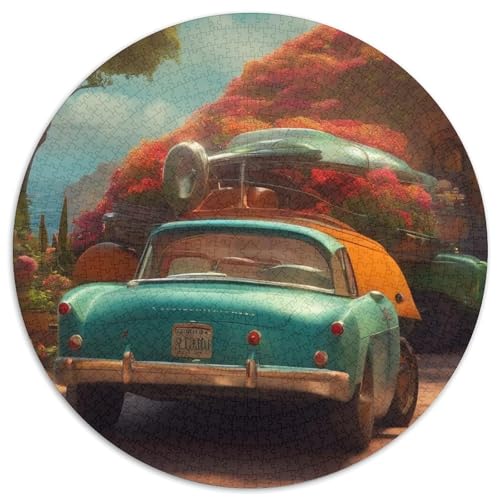 Fahrzeug 1000 Stück Puzzles Stressabbau Spielzeug Für Familienpuzzle Retro Circular Puzzles Puzzle-Spiele Wand DekoRatteteteion Geschenk 1000pcs (67.5x67.5cm) von XDDBYUIZP