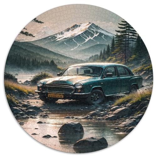 Fahrzeug 1000 Stück Puzzles VerringerterDruck Retro Circular Puzzles Puzzle-Spiele Wand DekoRatteteteion Geschenk 1000pcs (67.5x67.5cm) von XDDBYUIZP