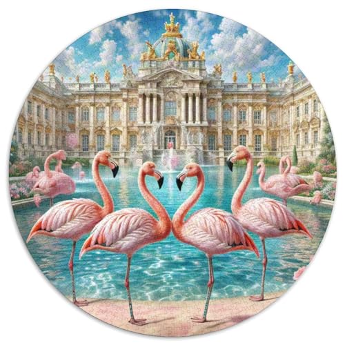Flamingo 1000 PCS Puzzle Stressabbau-Spielzeug Für Erwachsene Kinder Das Das Ibis Circular Puzzle Puzzle-Spiele Wand Dekoration Geschenk 1000pcs (67.5x67.5cm) von XDDBYUIZP