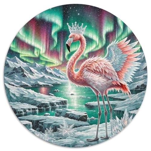 Flamingo 1000 PCS Puzzles Stressabbau-Spielzeug Für Erwachsene Kinder Das Das Ibis Rundes Puzzle Puzzle-Spiele Wand Dekoration Geschenk 1000pcs (67.5x67.5cm) von XDDBYUIZP