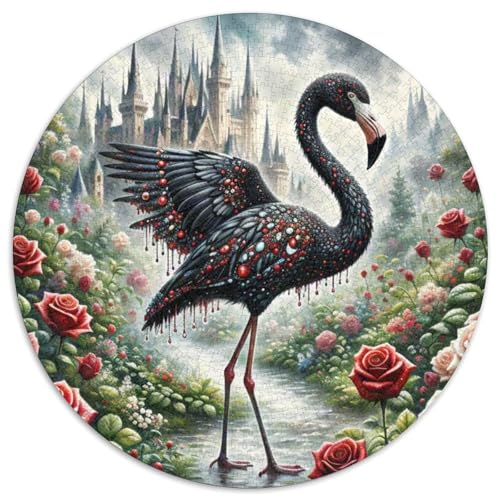 Flamingo 1000 Stück Puzzles VerringerterDruck Das Ibis Runden Puzzle Puzzle-Spiele Wand Dekoration Geschenk 1000pcs (67.5x67.5cm) von XDDBYUIZP