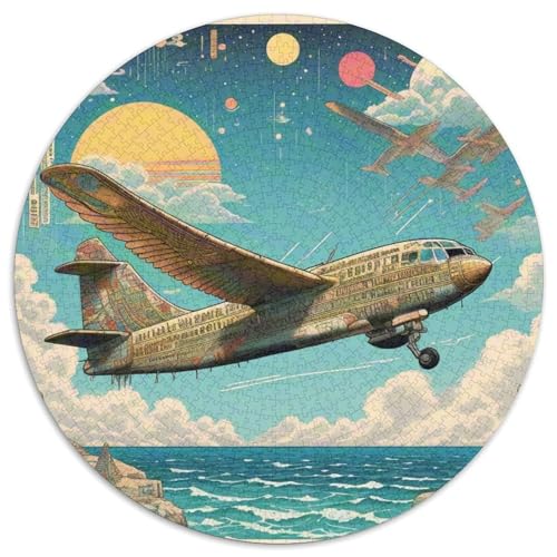 Flugzeuge 1000 Stück Puzzles VerringerterDruck von Airbus Circular Puzzle Puzzle-Spiele Wand Dekoration Geschenk (67.5x67.5cm) von XDDBYUIZP