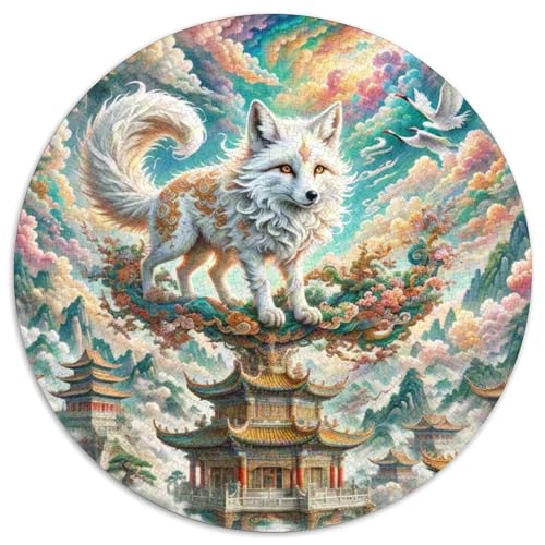 Fox 1000 PCS Puzzle Stressabbau-Spielzeug Für Erwachsene Kinder Tier Runden Puzzle-Spiele Wand DekoRatteteion Geschenk (67.5x67.5cm)​ von XDDBYUIZP