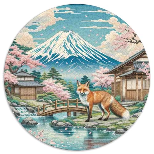 Fox 1000 PCS Puzzle Stressabbau-Spielzeug Für Erwachsene Kinder Tier Rundes Puzzle-Spiele Wand DekoRatteteion Geschenk (67.5x67.5cm)​ von XDDBYUIZP