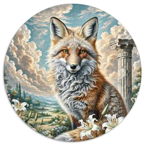 Fox 1000 PCS Puzzles Stressabbau Spielzeug Für Familienpuzzle Tier Circular Puzzle-Spiele Wand DekoRatteteion Geschenk (67.5x67.5cm)​ von XDDBYUIZP