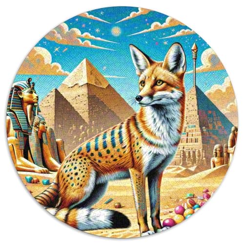 Fox 1000 PCS Puzzles Stressabbau Spielzeug Für Familienpuzzle Tier Circular Puzzle-Spiele Wand DekoRatteteion Geschenk (67.5x67.5cm)​ von XDDBYUIZP