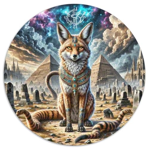 Fox 1000 PCS Puzzles Stressabbau Spielzeug Für Familienpuzzle Tier Rund Puzzle-Spiele Wand DekoRatteteion Geschenk (67.5x67.5cm)​ von XDDBYUIZP