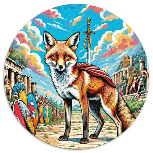 Fox 1000 PCS Puzzles Stressabbau Spielzeug Für Familienpuzzle Tier Rund Puzzle-Spiele Wand DekoRatteteion Geschenk (67.5x67.5cm)​ von XDDBYUIZP