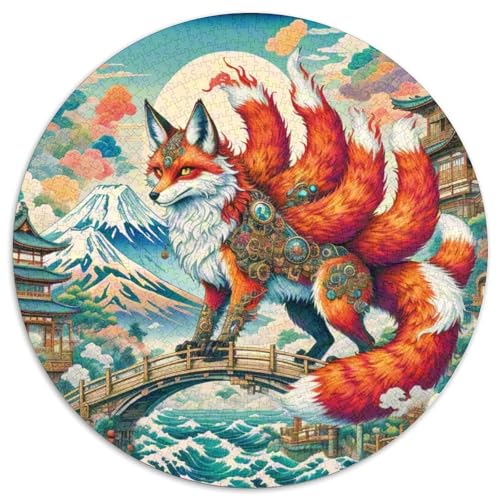 Fox 1000 PCS Puzzles Stressabbau Spielzeug Für Familienpuzzle Tier Rund Puzzle-Spiele Wand DekoRatteteion Geschenk (67.5x67.5cm)​ von XDDBYUIZP