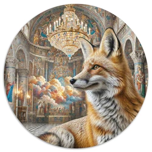 Fox 1000 PCS Puzzles Stressabbau Spielzeug Für Familienpuzzle Tier Runden Puzzle-Spiele Wand DekoRatteteion Geschenk (67.5x67.5cm)​ von XDDBYUIZP
