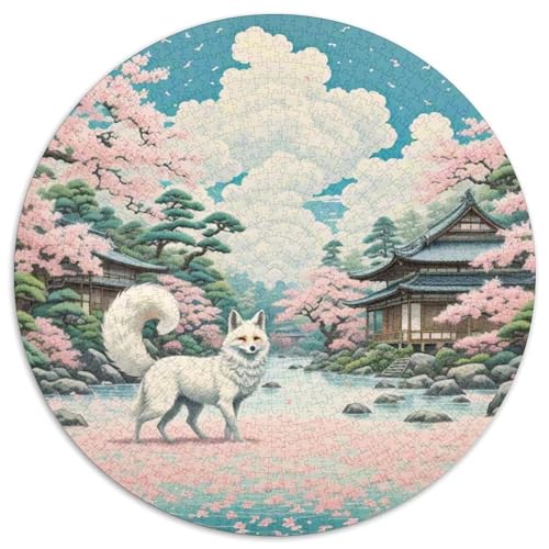 Fox 1000 Stück Puzzle Für Erwachsene Und Kinder Jahren Tier Rund Puzzle-Spiele Wand DekoRatteteion Geschenk (67.5x67.5cm)​ von XDDBYUIZP