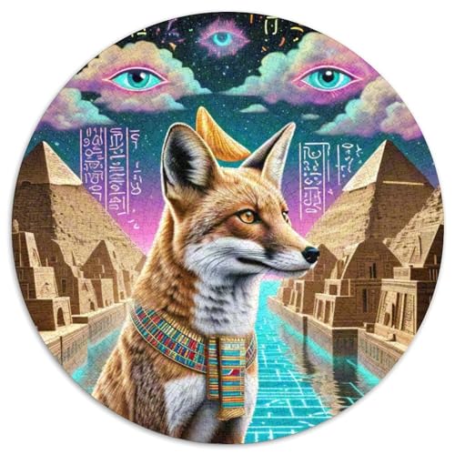 Fox 1000 Stück Puzzle Stressabbau-Spielzeug Für Erwachsene Kinder Tier Circular Puzzle-Spiele Wand DekoRatteteion Geschenk (67.5x67.5cm)​ von XDDBYUIZP