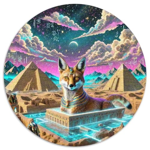 Fox 1000 Stück Puzzle Stressabbau Spielzeug Für Familienpuzzle Tier Circular Puzzle-Spiele Wand DekoRatteteion Geschenk (67.5x67.5cm)​ von XDDBYUIZP