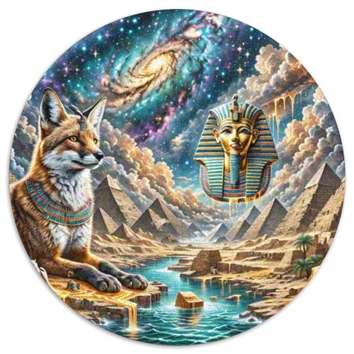 Fox 1000 Stück Puzzle Stressabbau Spielzeug Für Familienpuzzle Tier Circular Puzzles Puzzle-Spiele Wand DekoRatteteion Geschenk 1000pcs (67.5x67.5cm) von XDDBYUIZP