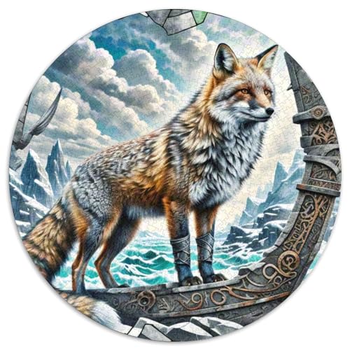 Fox 1000 Stück Puzzle Stressabbau Spielzeug Für Familienpuzzle Tier Runden Puzzle-Spiele Wand DekoRatteteion Geschenk (67.5x67.5cm)​ von XDDBYUIZP