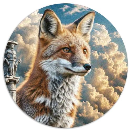 Fox 1000 Stück Puzzle VerringerterDruck Tier Circular Puzzle-Spiele Wand DekoRatteteion Geschenk (67.5x67.5cm)​ von XDDBYUIZP