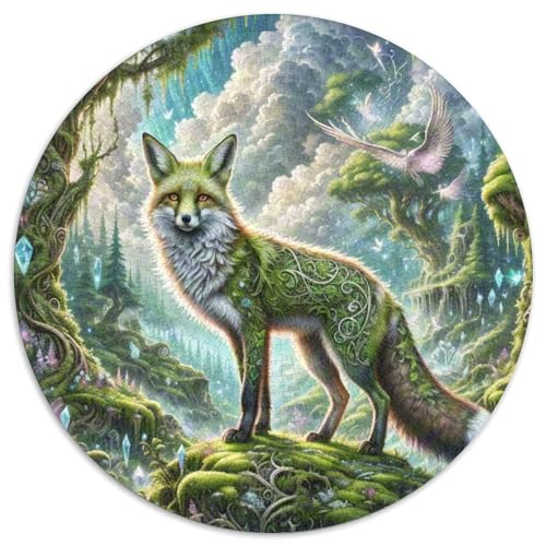 Fox 1000 Stück Puzzle VerringerterDruck Tier Rund Puzzle-Spiele Wand DekoRatteteion Geschenk (67.5x67.5cm)​ von XDDBYUIZP