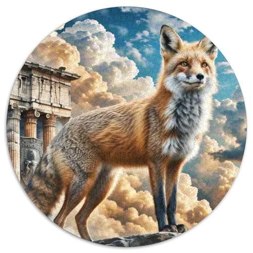 Fox 1000 Stück Puzzle VerringerterDruck Tier Runden Puzzle-Spiele Wand DekoRatteteion Geschenk (67.5x67.5cm)​ von XDDBYUIZP